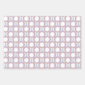 水彩クリスマスボーカラフルブルリース ラッピングペーパーシート (正面3)