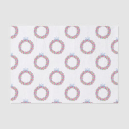 水彩クリスマスボーカラフルブルリース 薄葉紙