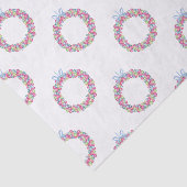 水彩クリスマスボーカラフルブルリース 薄葉紙 (詳細)