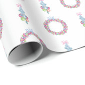 水彩クリスマスボードブルリース ラッピングペーパー (ロールコーナー)