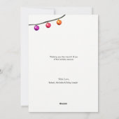 水彩クリスマスボール男の赤ちゃん写真 シーズンカード (裏面)