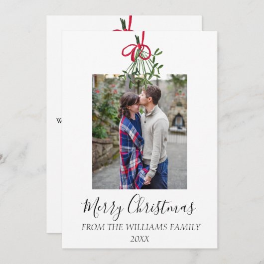 水彩クリスマスミスタントー写真植物学 シーズンカード (正面/裏面)