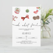 水彩クリスマスミニマルフェスティバル招待状 招待状 (スタンド正面)