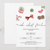 水彩クリスマスミニマルフェスティバル招待状 招待状 (正面/裏面)