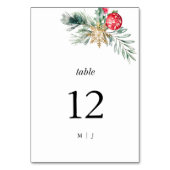 水彩クリスマスミニマルモノグラムフェスティバル テーブルナンバー (正面)