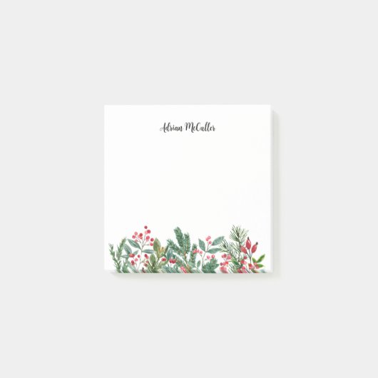 水彩クリスマスモチーフポストイットノート ポストイット (正面)