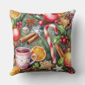 水彩クリスマスモチーフ クッション (裏面)