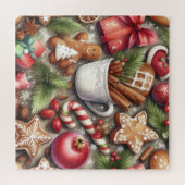 水彩クリスマスモチーフ ジグソーパズル (横)