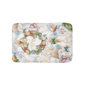 水彩クリスマスモノグラムの バスマット (正面)