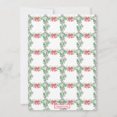 水彩クリスマスモノグラムリース シーズンカード (裏面)