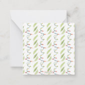 水彩クリスマスライトガーランドエンクロージャー ノートカード (裏面)