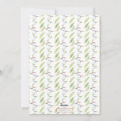 水彩クリスマスライトガーランド写真 シーズンカード (裏面)