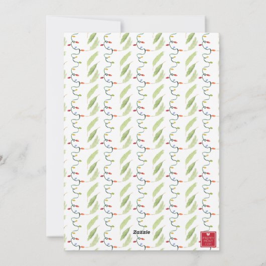 水彩クリスマスライトガーランド シーズンカード (裏面)