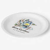 水彩クリスマスランタンパーティー ペーパープレート (アングル)