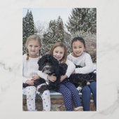 水彩クリスマスランプのポストフォト背面 箔シーズンカード (裏面)