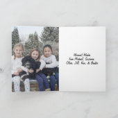 水彩クリスマスランプのポスト写真の内側 シーズンカード (内部)