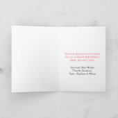 水彩クリスマスリースかわいい写真立て シーズンカード (内部)