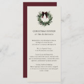 水彩クリスマスリースフェスティバルディナー メニュー (正面/裏面)