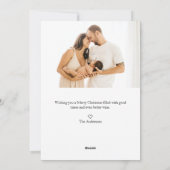 水彩クリスマスリースフォトホリデーカード シーズンカード (裏面)