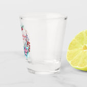 水彩クリスマスリース&キャンディーケーン ショットグラス (右)