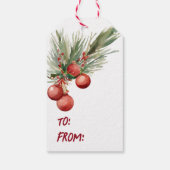 水彩クリスマスリース ギフトタグ (裏面)