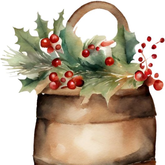 水彩クリスマスリース シーズンカード