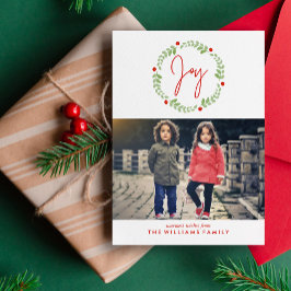 水彩クリスマスリース シーズンカード