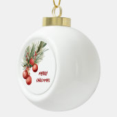 水彩クリスマスリース セラミックボールオーナメント (右)