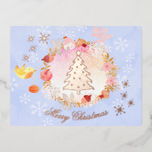 水彩クリスマスリース。パステル。カスタマイズ.