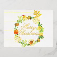 水彩クリスマスリース。パステル。カスタマイズ.