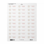 水彩クリスマスリース"喜び" ラベル (フルシート)