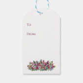 水彩クリスマスリース（実とリボン付き） ギフトタグ (裏面)