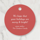 水彩クリスマスリーフ&ホリーリース フェイバータグ (裏面)