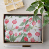 水彩クリスマスレッドベリーズホリデー 薄葉紙 (ギフト)