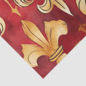 水彩クリスマスレッド金ゴールドフローラ 薄葉紙 (詳細)