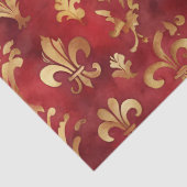 水彩クリスマスレッド金ゴールドフローラ 薄葉紙 (詳細)