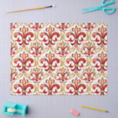 水彩クリスマスレッド金ゴールドフローラ 薄葉紙 (クラフト)