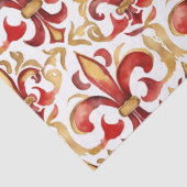 水彩クリスマスレッド金ゴールドフローラ 薄葉紙 (詳細)