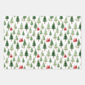 水彩クリスマスレトロオーナメント ラッピングペーパーシート (正面2)