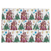 水彩クリスマスワンダーランドパターン ラージペーパーバッグ (裏面)