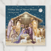 水彩クリスマス出生プレゼント フェイバータグ (裏面)