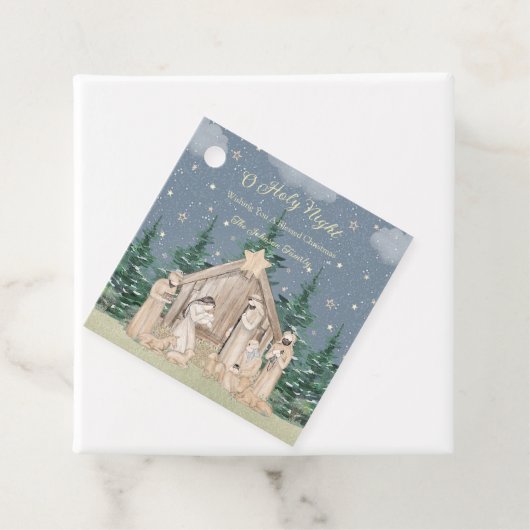 水彩クリスマス出生プレゼント フェイバータグ (インサイチュ)