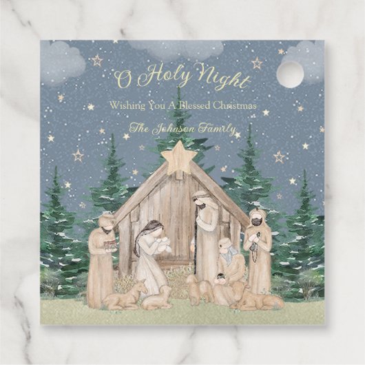 水彩クリスマス出生プレゼント フェイバータグ (裏面)