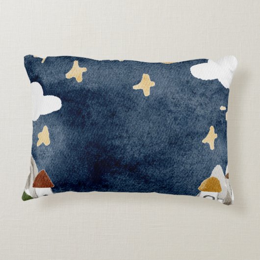 水彩クリスマス出生 アクセントクッション (裏面)