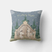 水彩クリスマス出生 クッション (裏面)