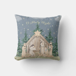 水彩クリスマス出生 クッション