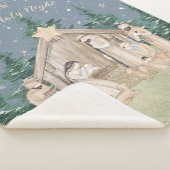 水彩クリスマス出生 シェルパブランケット (3/4)