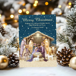 水彩クリスマス出生 シーズンカード