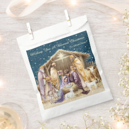 水彩クリスマス出生 フェイバーバッグ