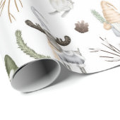 水彩クリスマス小妖精や小人包装紙 ラッピングペーパー (ロールコーナー)